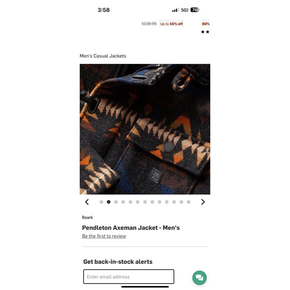 NWT $450 Roark x Pendleton Axeman Southwest Aztec Wool Jacket Coat mens L - Picture 5 of 16